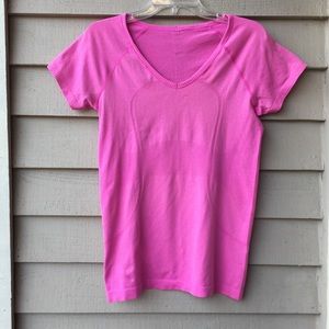 Lululemon Pink Swiftly Tech Short Sleeved Top